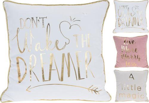 NB6000350 ALMOFADA C/FRASES 40X40CM 3MOD