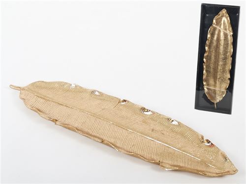 FOLHA RESINA DOURADA 48X13,5X2,5CM