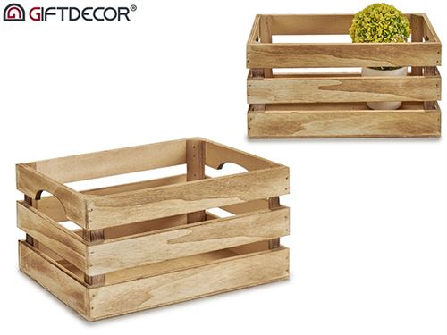 81836 CAIXA MDF NAT QUEIMADO 26X26X13