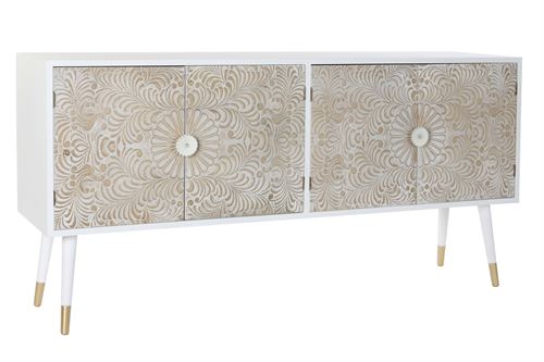 MB-181212 BUFÊ ABETO 160X42X80 MANDALA BRANCO