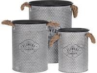 FZ3000640 BALDES C/CORDA ZINCO SET3 26X32CM