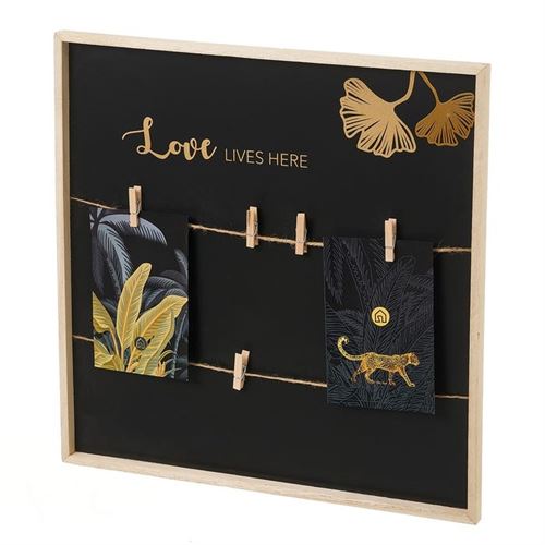 801661 PORTAFOTOS DE PARED CON PINZAS MDF 40X1,60X40CM