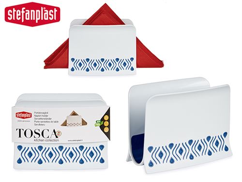 74627 PORTA GUARDANAPOS PLASTICO AZUL TOSCA