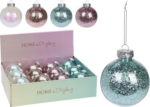 BOLA NATAL 8CM GLITTER