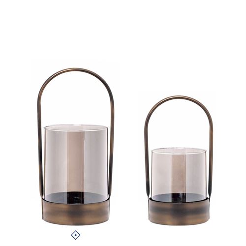 94129 LANTERNA VIDRO METAL  C 17,10 L 15,70 A 34,00