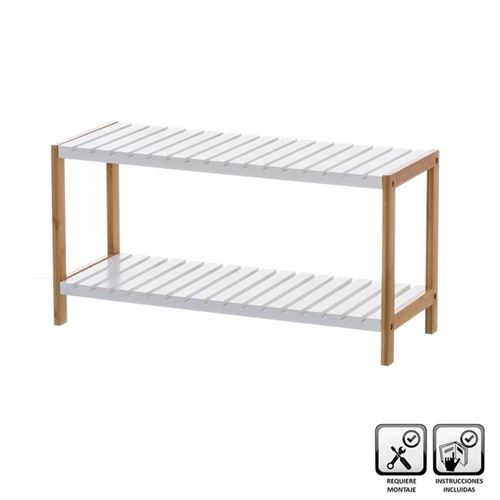 123486 SAPATEIRA 2 PRATELEIRAS BAMBU