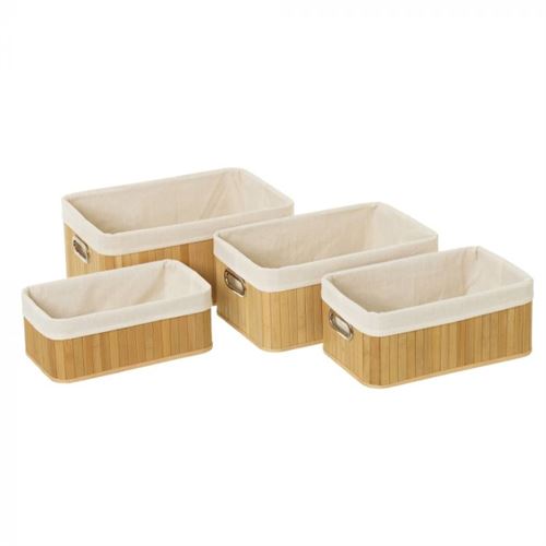 98463 SET 4 CESTA BAMBU 41X28X18