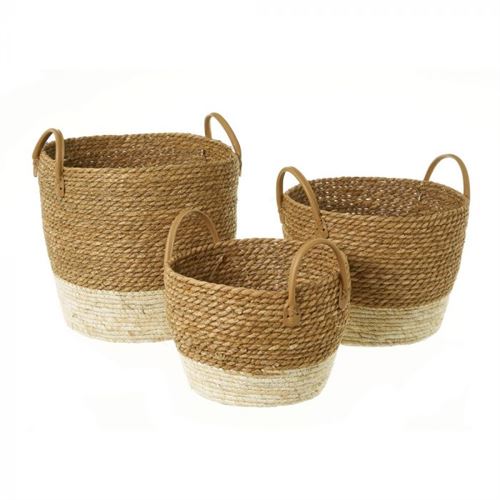 SET 3 CESTOS VERGA 34X31CM. 30X24CM. 26X20CM.