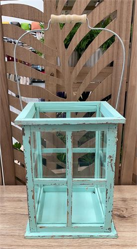 36990 LANTERNA MADEIRA VIDRO