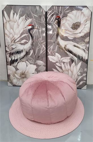 91610 PUFF ARABE VILLAR ROSA 70X30