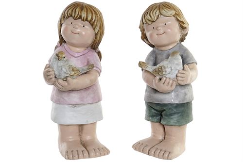 FIGURA FIBRA VIDRIO 15X15X39 NIÑOS 2 SORT.