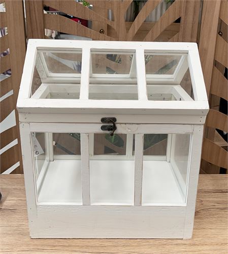 37002 ESTUFA MADEIRA/VIDRO