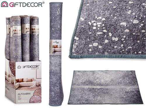 68347 TAPETE CINZENTO 100X150CM POLIESTER