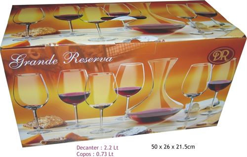 CONJUNTO DECANTER COM 6 CALICES DR VIDRO