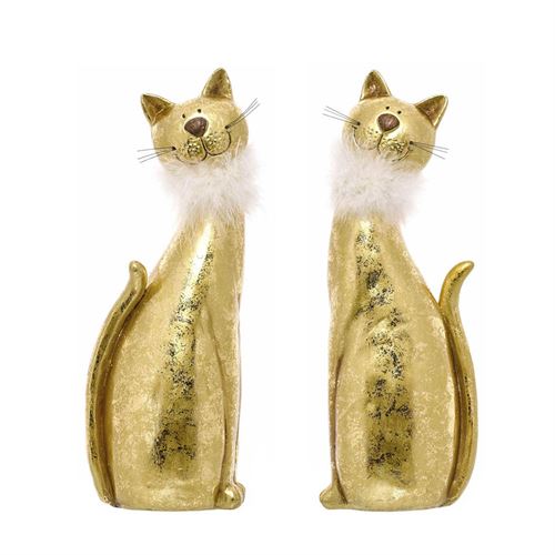 81121 GATO POLIRESINA NATAL 35CM