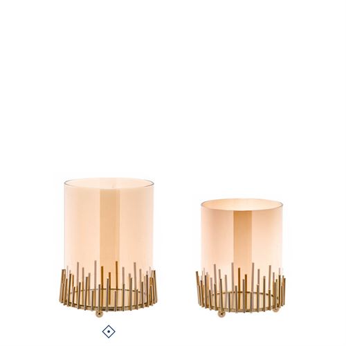 78784 CASTIÇAL METAL VIDRO 16X16X19CM