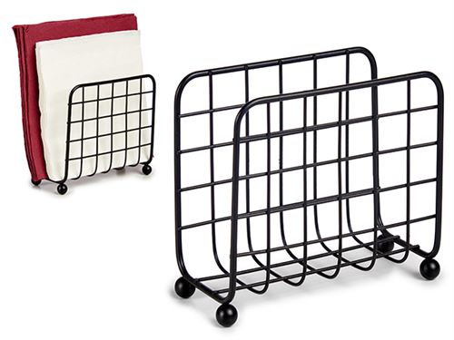 92314 SUPORTE GUARDANAPOS AÇO PRETO