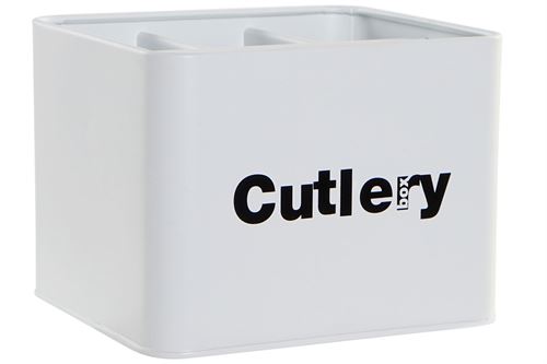 LC-181165 ORGANIZADOR TALHERES METAL 18X15,5X13,5 BRANCO