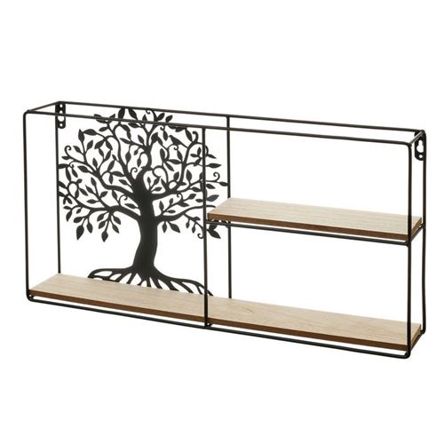 801222 ESTANTES 2 PRATELERIA MDF / METAL 55 X 10,50 X 28,50 CM