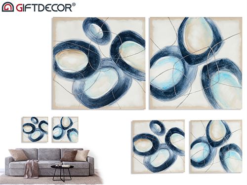 87266 QUADRO ESFERA OVAL AZUL/BRANCO SORT2