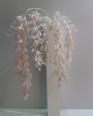 30372 HASTE PL FOLHINHAS ARTIFICIAL PASTEL