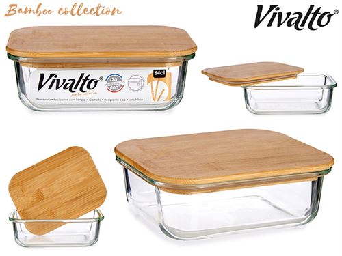 66260 CX VIDRO 64CL TAMPA BAMBU