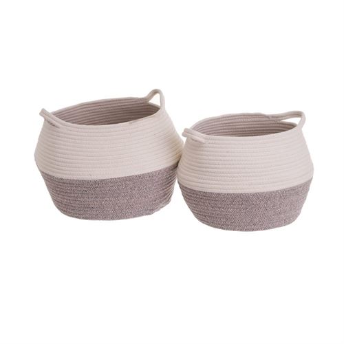 CESTOS ALG BR-CINZA 32X32X24 SET2