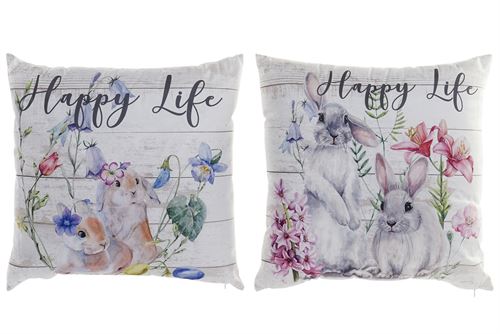 ALMOFADA PLSTR 50X50X16 738GR COELHOS 2MOD