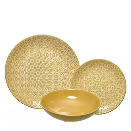 24256 SERVIÇO 18 PÇS GRES AMARELO