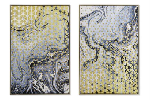 CU-184958 QUADRO PS TECIDO TELA 60X3X90 ABSTRATO 2 MOD.