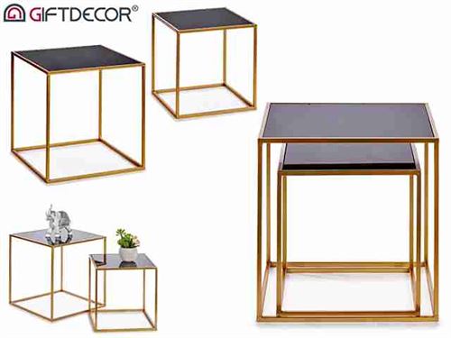 83905 MESAS AUXILIAR MTL FORMA CUBO 50X50