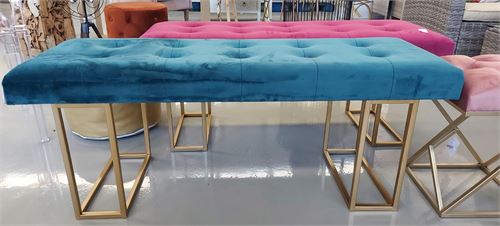 84968 BANQUETA VELUDO VERDE