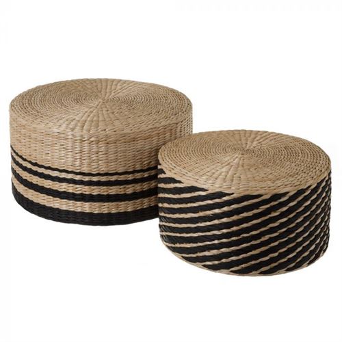 SET 2 PUFF FIBRA 58X29CM E 48X24CM