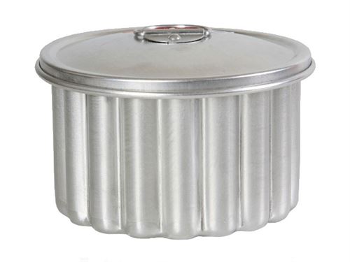 16800116 FORMA PUDIM CANELADA 16CM ALUMINIO
