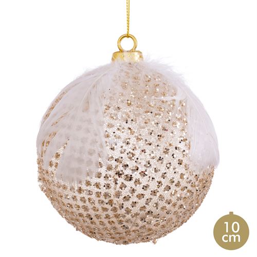 119172 BOLA NATAL PLUMA 10CM