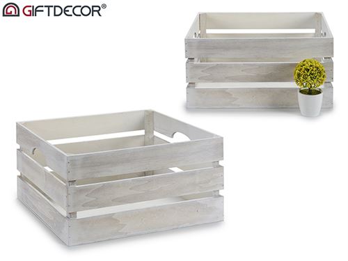 81840 CAIXA MDF BR ENVELHECIDO 41X31X20