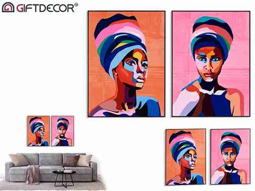 93171 QUADRO MULHER AFRICANA 60X80CM SORT2