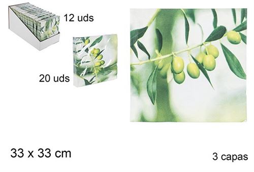 GUARDANAPOS PAPEL 33X33CM 20UN