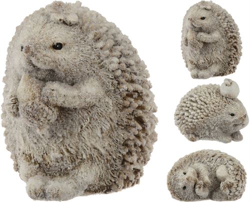 APF479740 OURIÇO C/NEVE BRILHANTE 8CM 3MOD