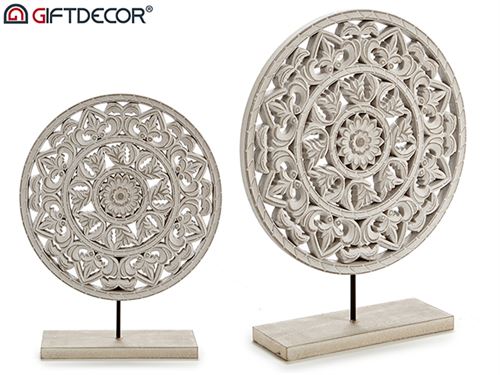 58702 SUPORTE MADEIRA DECORAÇAO REDONDO