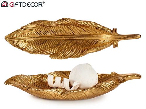 89760 BANDEJA PENA DOURADA PEQ 34,50X10,50X3,50