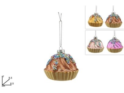 257280 PINGENTE DE NATAL TARTE 4 CORES