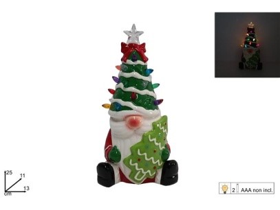 269276 PAI NATAL CERÂMICA COM LUZ