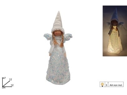 277424 ANJO COM VESTIDO E LUZ