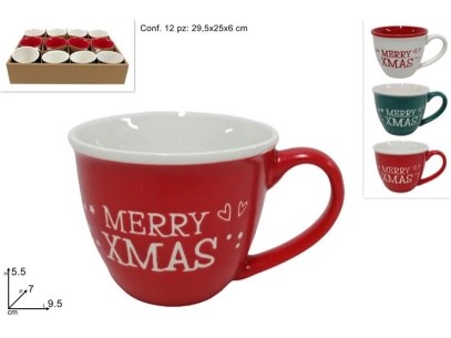 282770 CHÁVENA DE CAFÉ NATAL 3 CORES