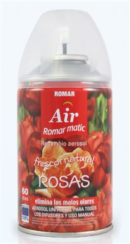4599 ROMAR AMB.RECARGA AUT.ROSAS 250ML