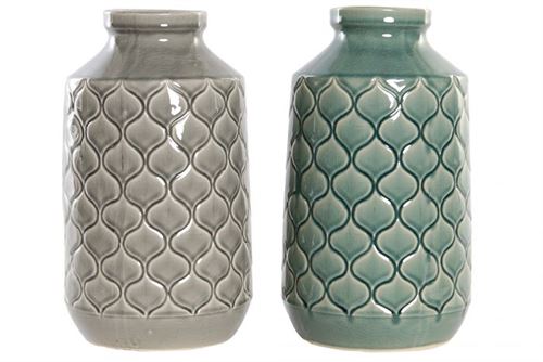 JR-180940 JARRO PORCELANA 20X20X35 2 MOD.