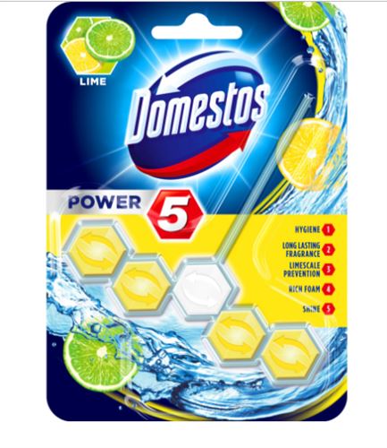 DOMESTOS WC BLOCK 55GR POWER 5 LIMAO