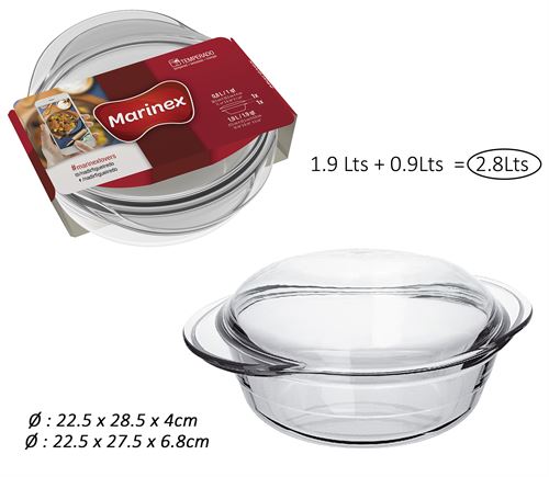 gd1.6457.71-2 MARINEX VIDRO C/T 27,5X22,5X6,8CM