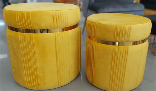 11629361 PUFF RED. AMARELO CONJ.2 46*46*48/39*39*42CM LD21AC021